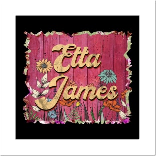 Classic James Personalized Flowers Proud Name Posters and Art